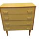 Vintage 4-drawer chest of drawers 1960
