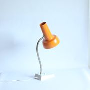 Lampe de bureau en métal orange par Sis Leuchten, Allemagne 1960