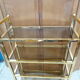 Shelf metal gilded smoked glasses 70's