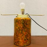 Orange mushroom lamp from Peill and Putzler, 1970s