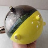 Ancienne cafetière / théière, céramique bicolore, Luc Lucchesi, de Vallauri