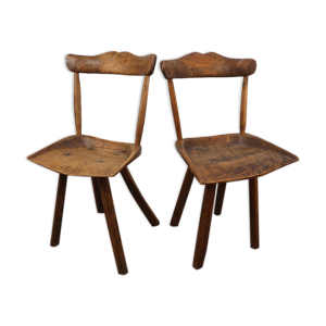Paire de chaises brutalistes