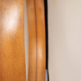 Large circular mirror in solid elm 55cm