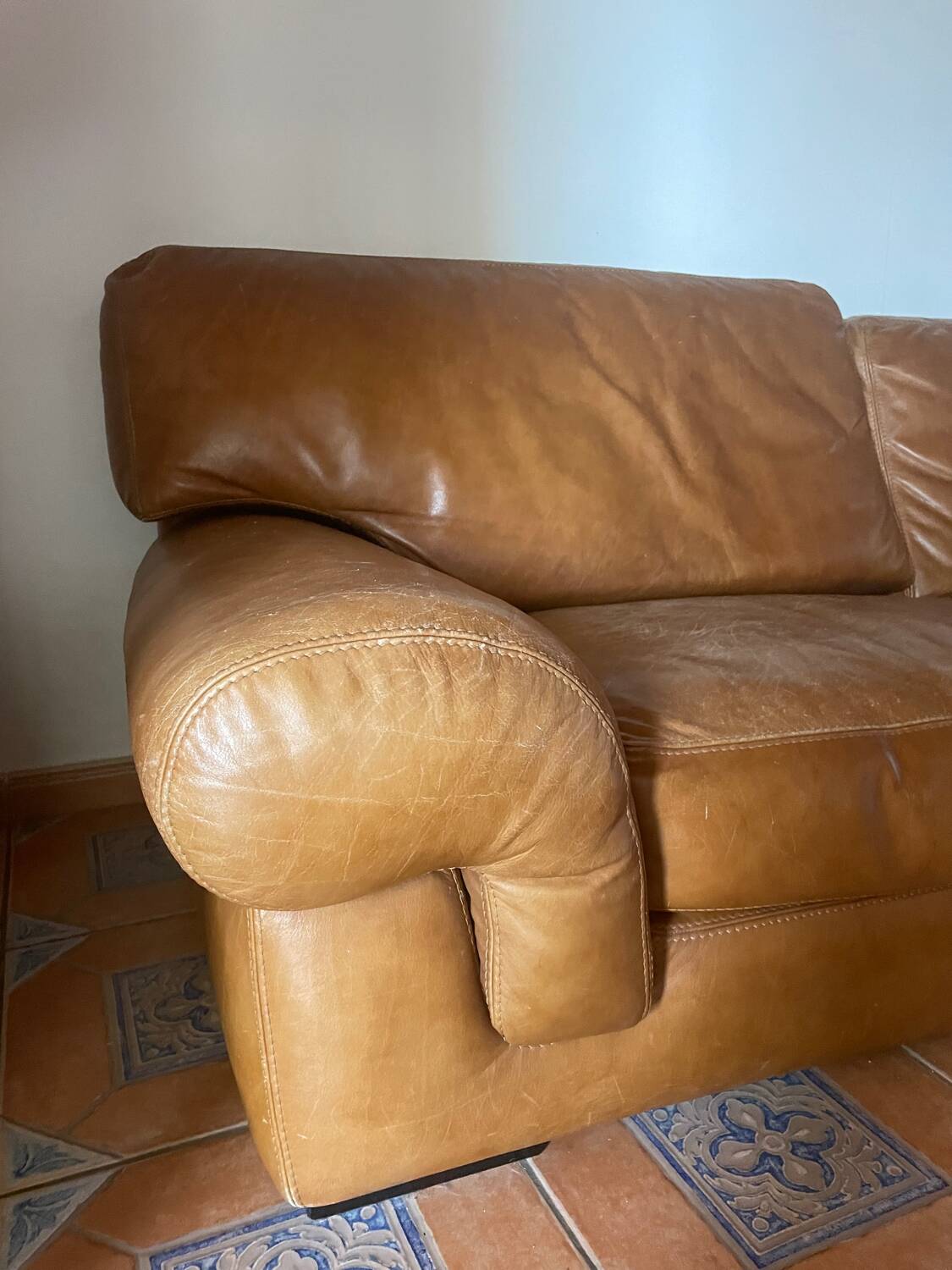 Roche Bobois leather sofa