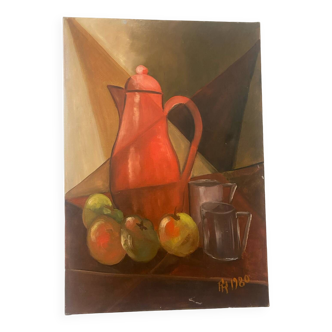 Nature morte pot rouge