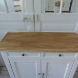 Small Louis Philippe sideboard of beautiful craftsmanship re-enchanted in pearl gray.