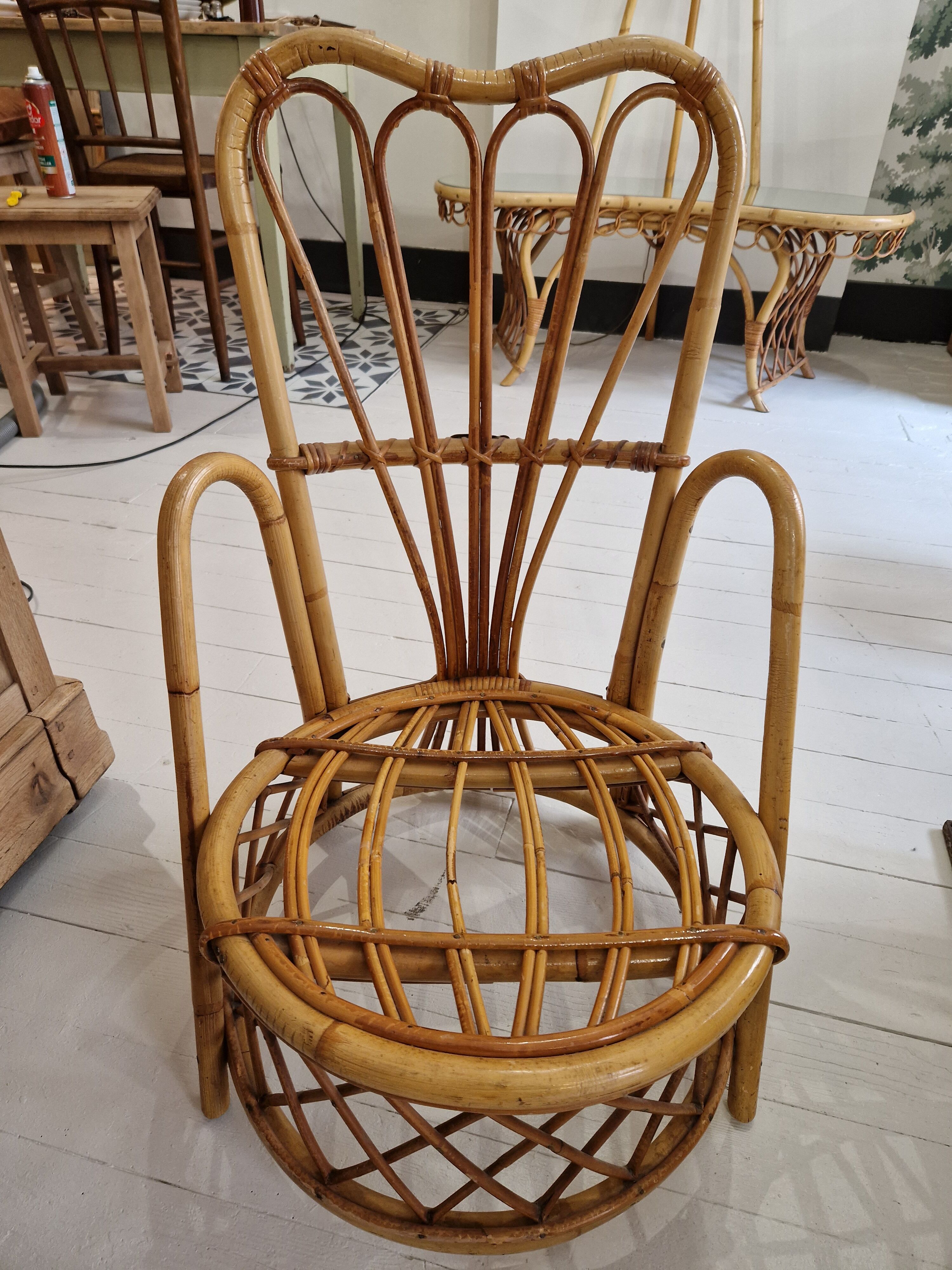 Rattan dressing table Audoux & Minnet