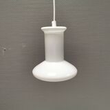 Double layered opal glass lamp, produced at Holmegaard Glassworks for Lyskaer Lighting, Denmark 70s