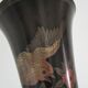 Lampe vasque art déco métal et marbre signée a.ducobu décor fleurs oiseau