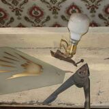 Art Deco corner wall lamp