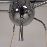 Cascade pendant lamp with 5 white glass balls, 70s