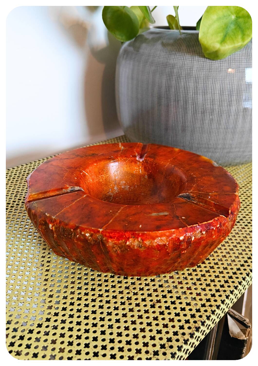 Cendrier rouge Romano Bianchi