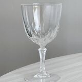 Set of 8 crystal wine glasses