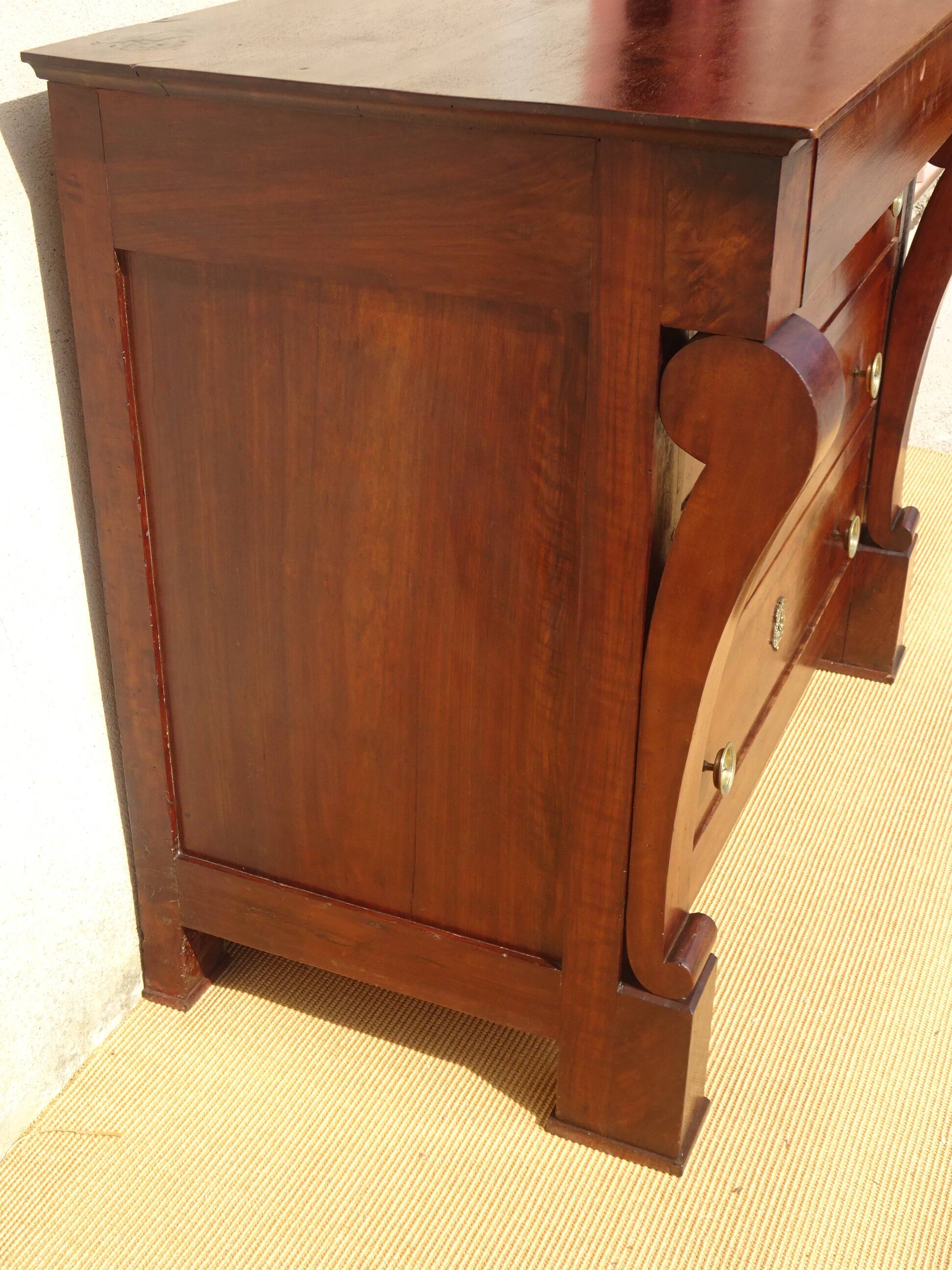 Very old walnut chest of drawers.