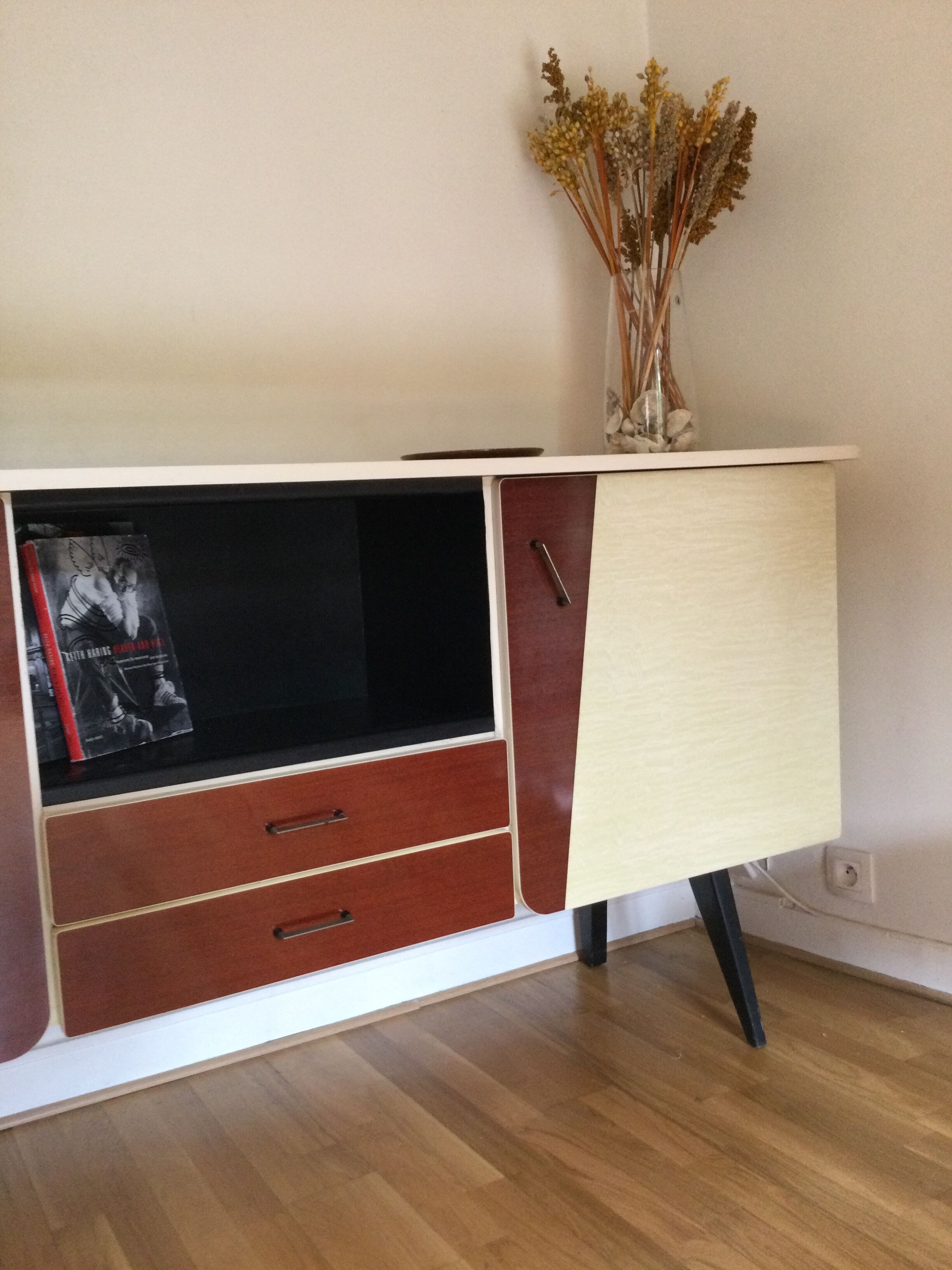 Enfilade vintage bois et formica