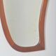 Danish mirror with teak edge and organic design, 1950s