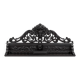 Baroque Richly Carved Black Wooden Sculptured Shelf, France, 1850s