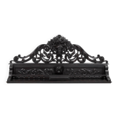 Baroque Richly Carved Black Wooden Sculptured Shelf, France, 1850s