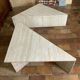 Travertine coffee table