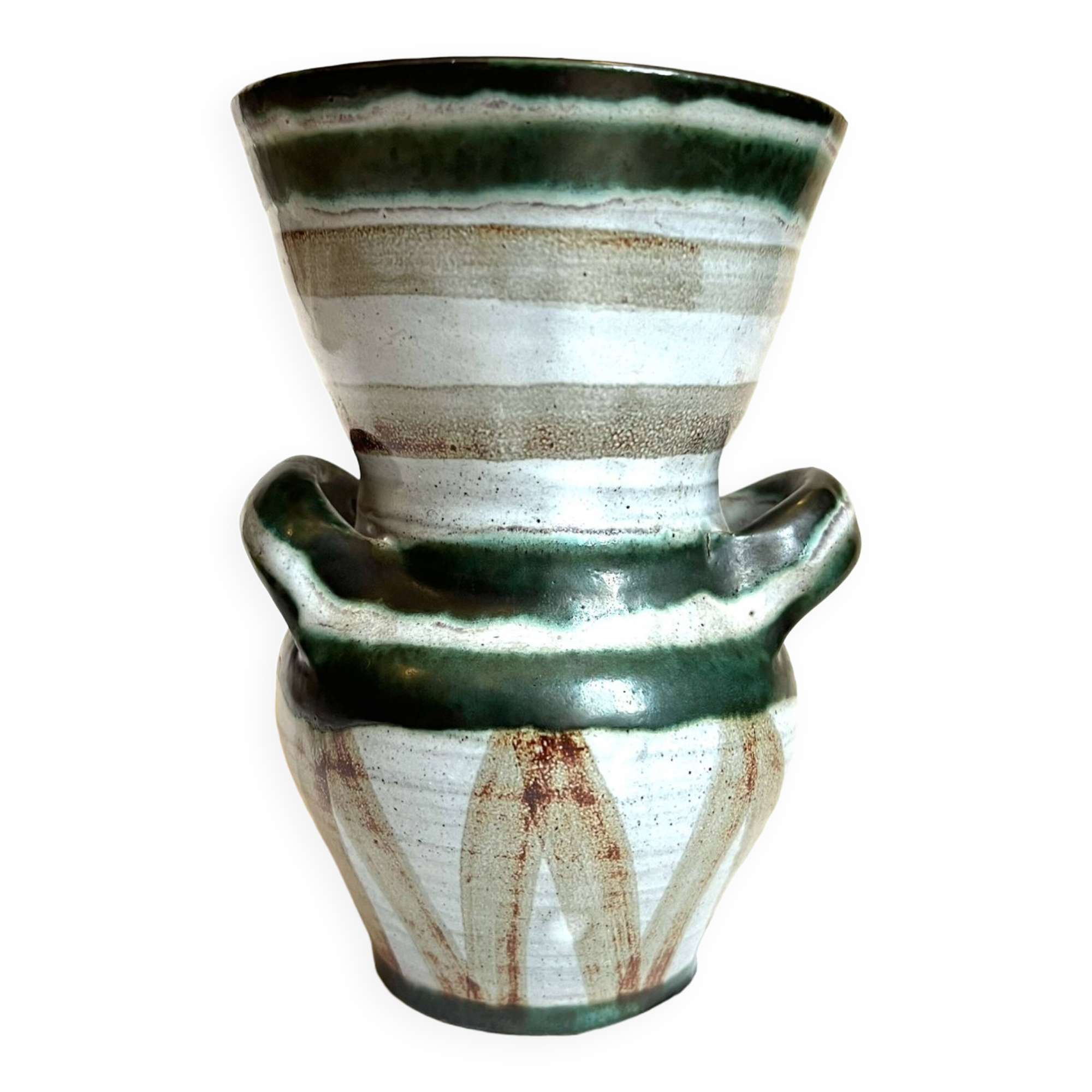 Robert Picault, Eared vase circa 1960. Vallauris