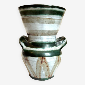 Robert Picault, Eared vase circa 1960. Vallauris