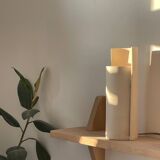 Tile lamp in white sandstone