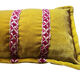 Mustard velvet rectangular cushion