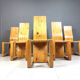 Vintage Finnish pine wood dining chairs, 1970s