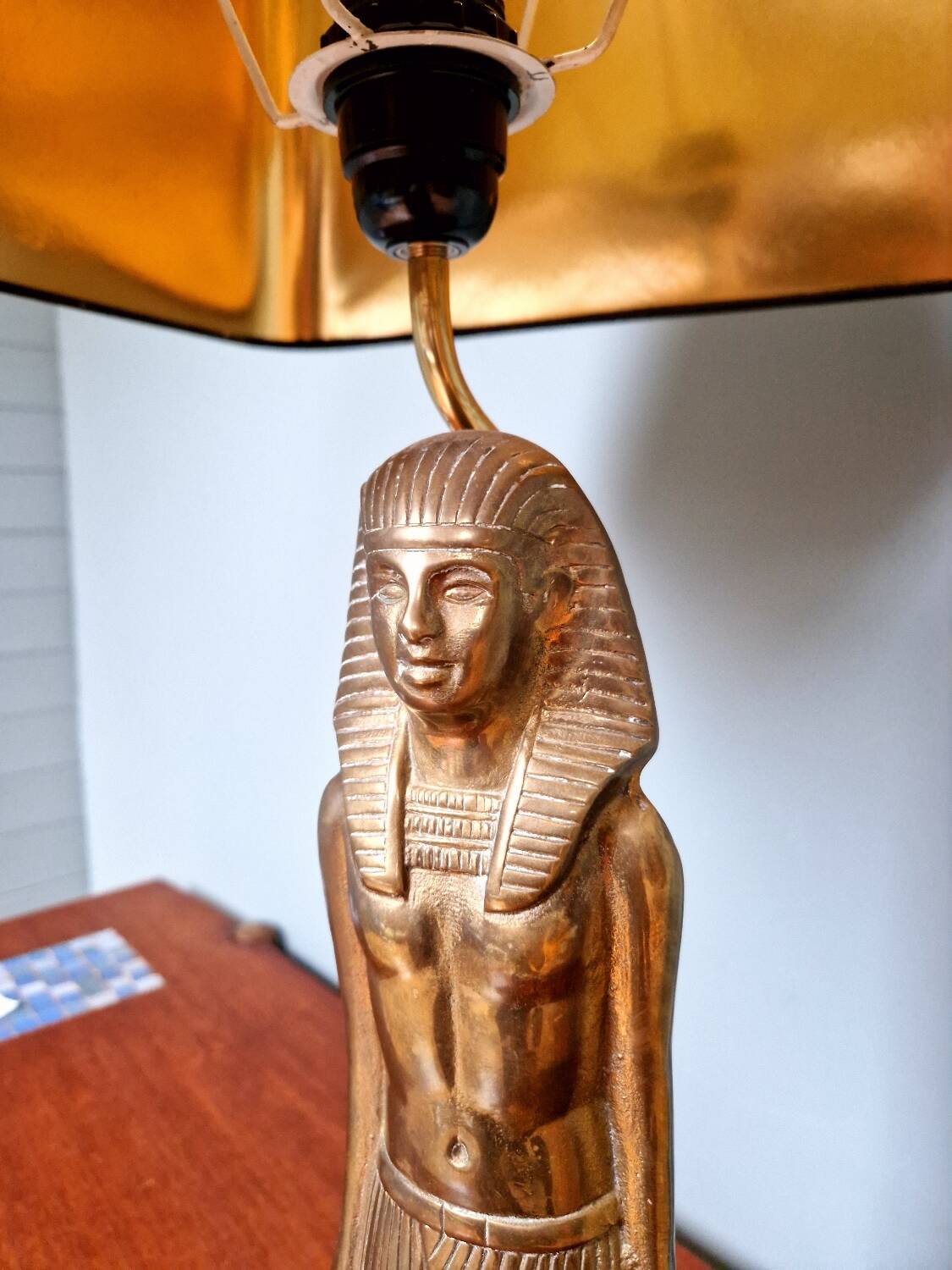 Egyptian table lamp, Hollywood Regency style, 1970
