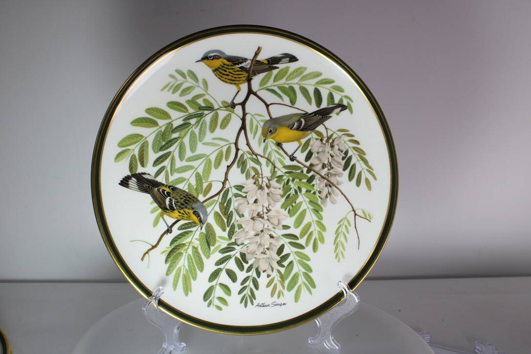12 assiettes "oiseaux chanteurs du monde", Franklin Wedgwood Singer Arthur 1977