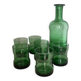 Service italien en verre bullé