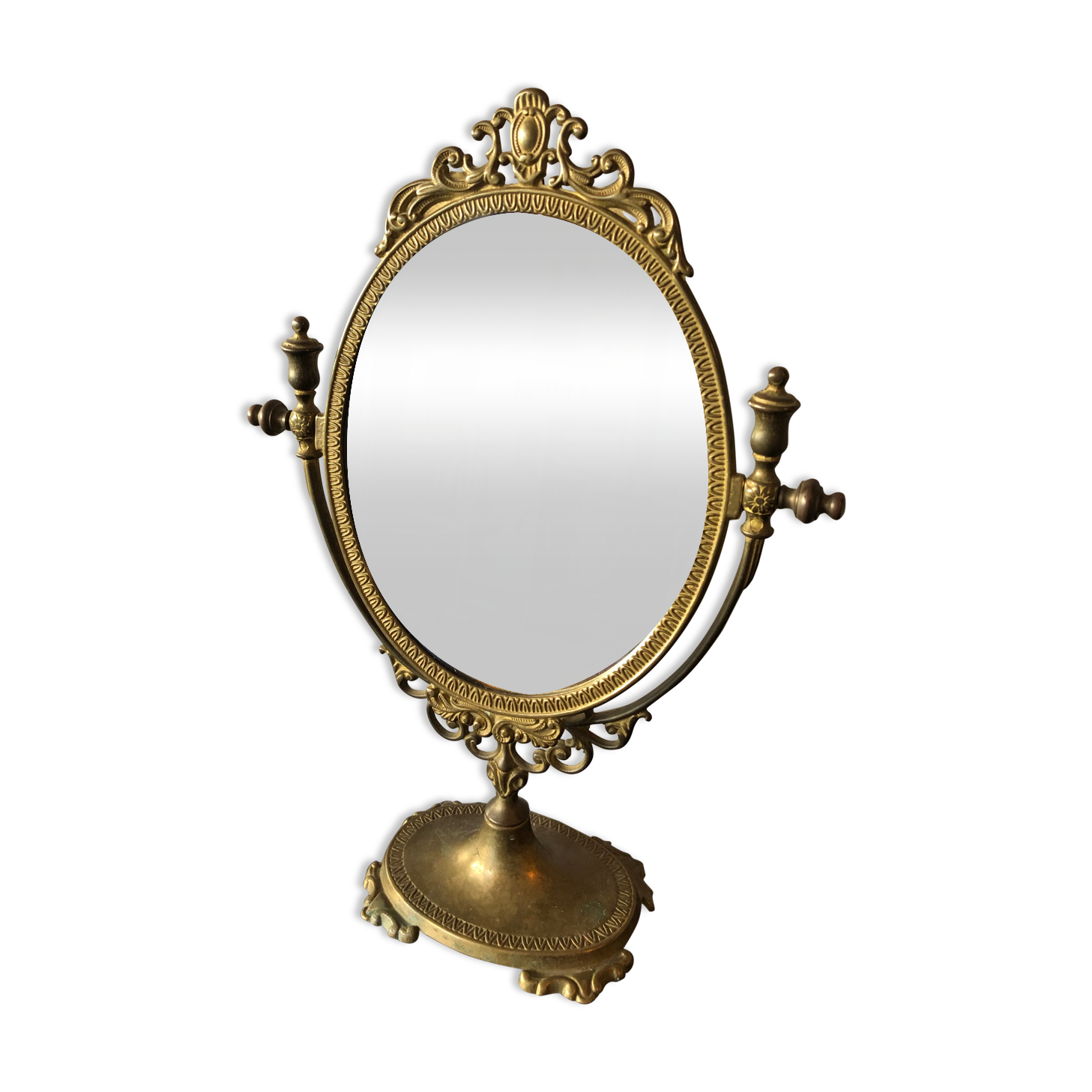 Ancient brass mirror