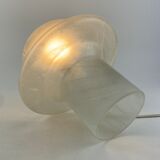 White clear glass peill and putzler mushroom table lamp