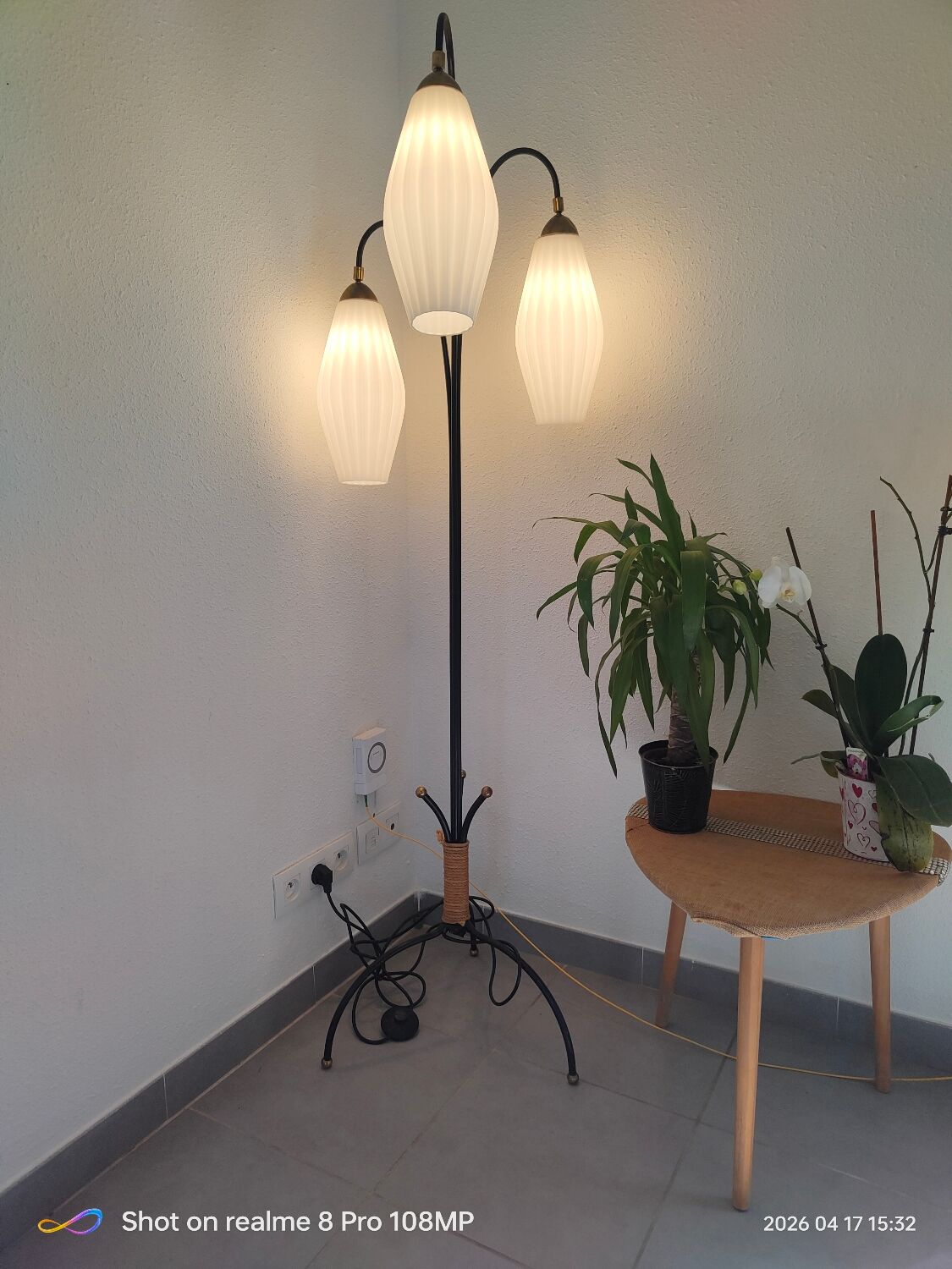 Lampadaire lunel 1960 vintage