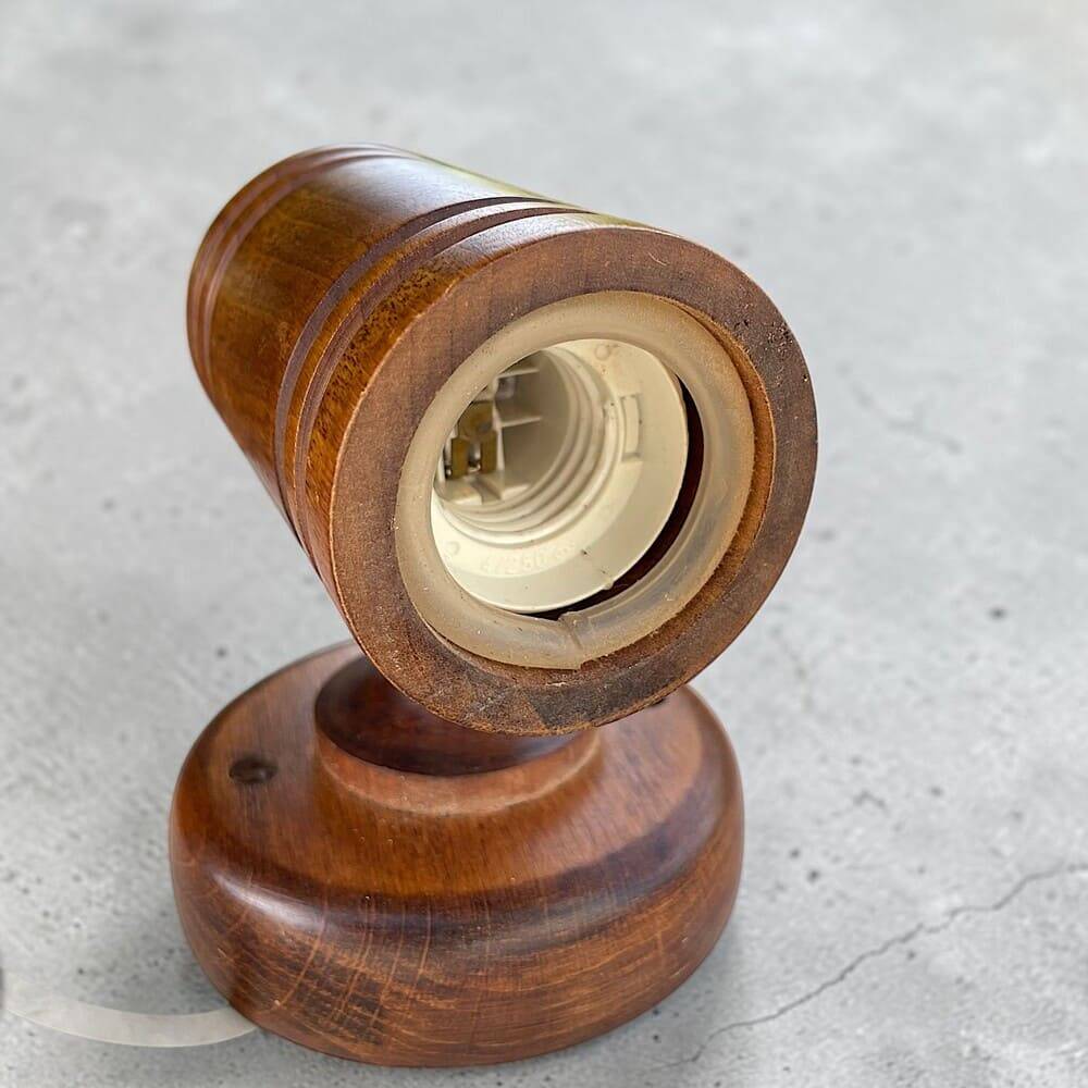 Danish pine wood wall sconce light