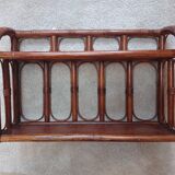 Vintage rattan wall shelf