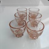 Service à liqueur en verre Rosaline