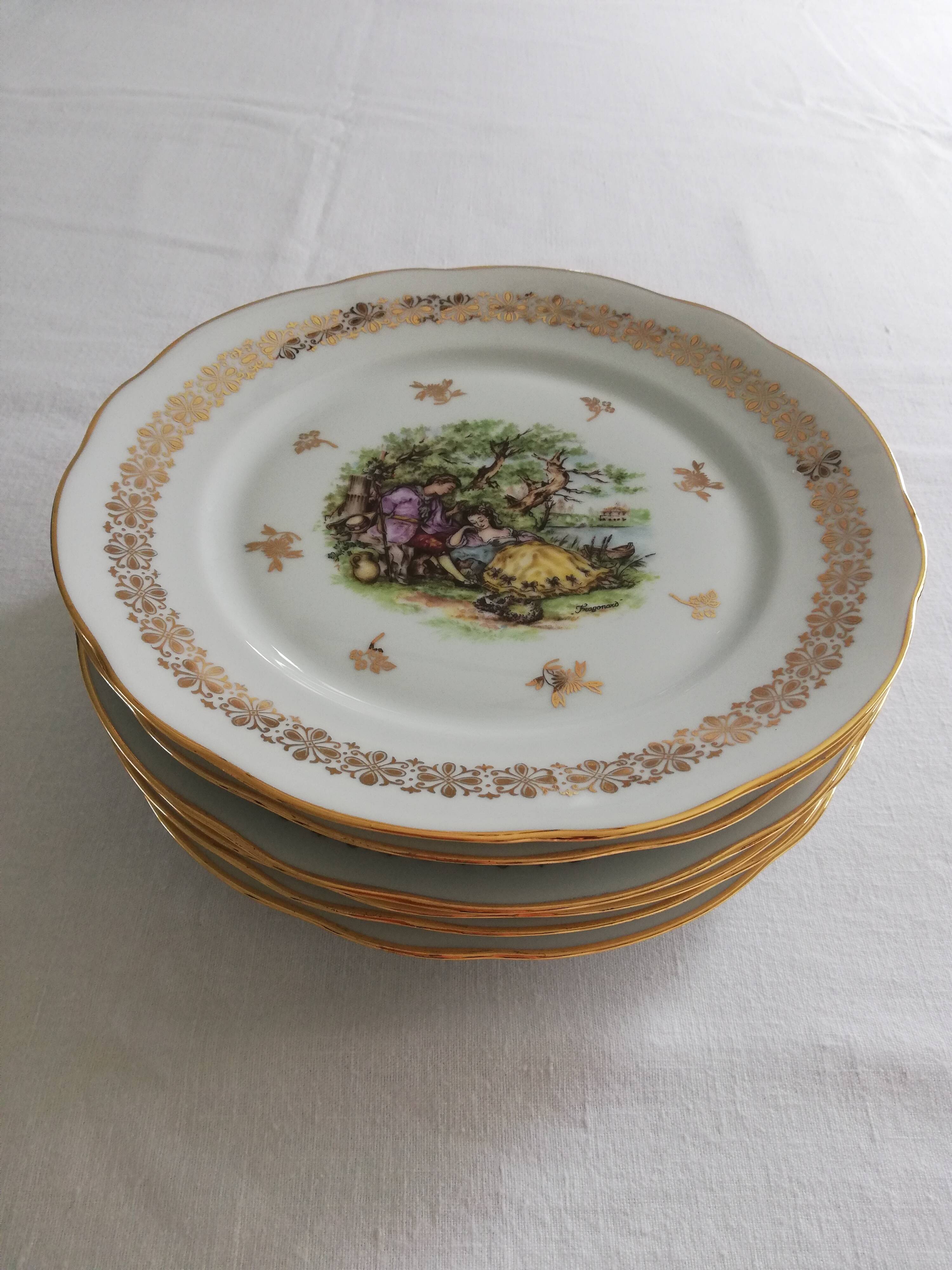 Vintage Fragonard porcelain plates