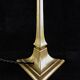 Art deco lamp signed degue with a bronze base.