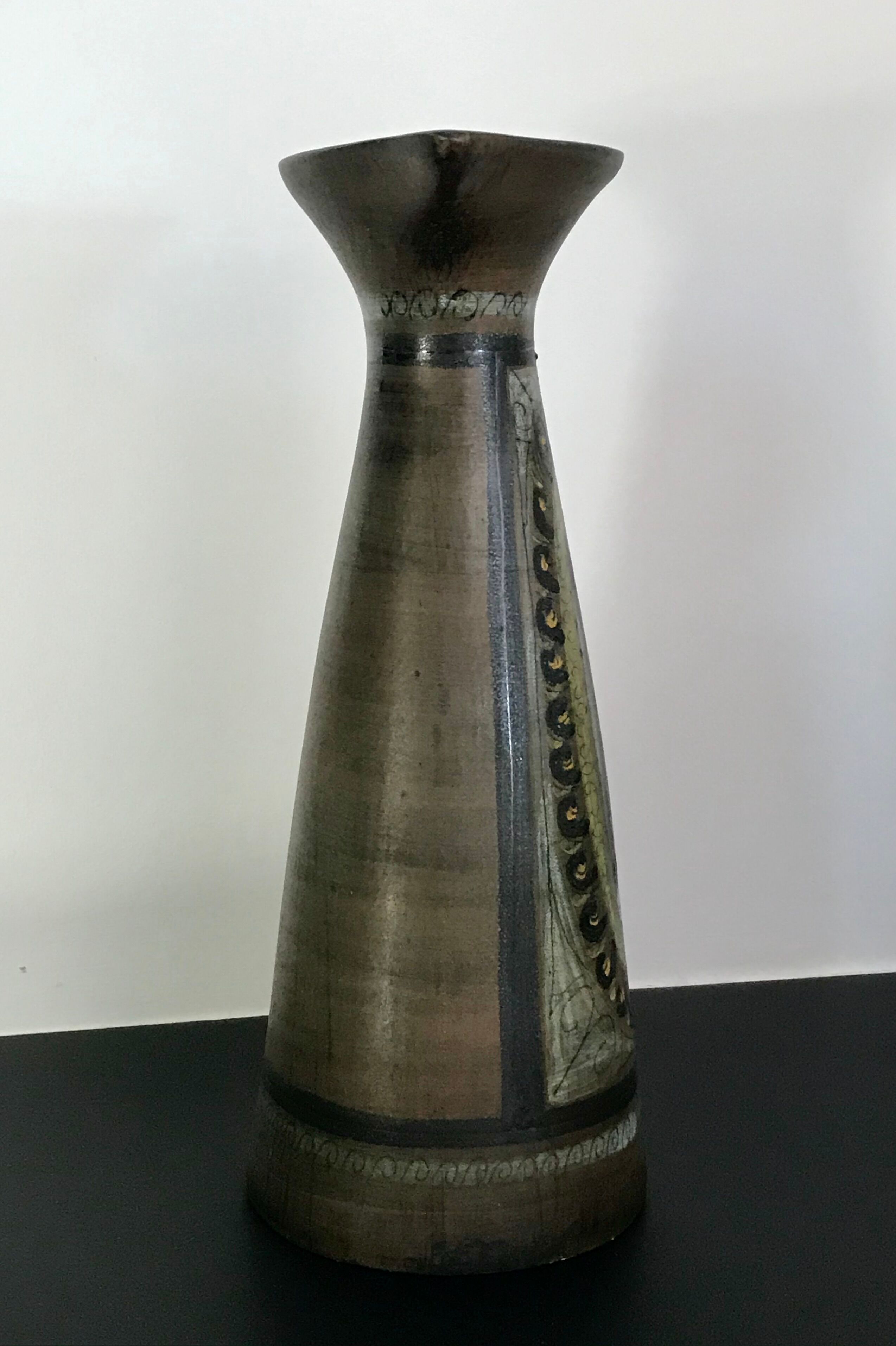 Ceramic pitcher signed Jean de Lespinasse, France 60s