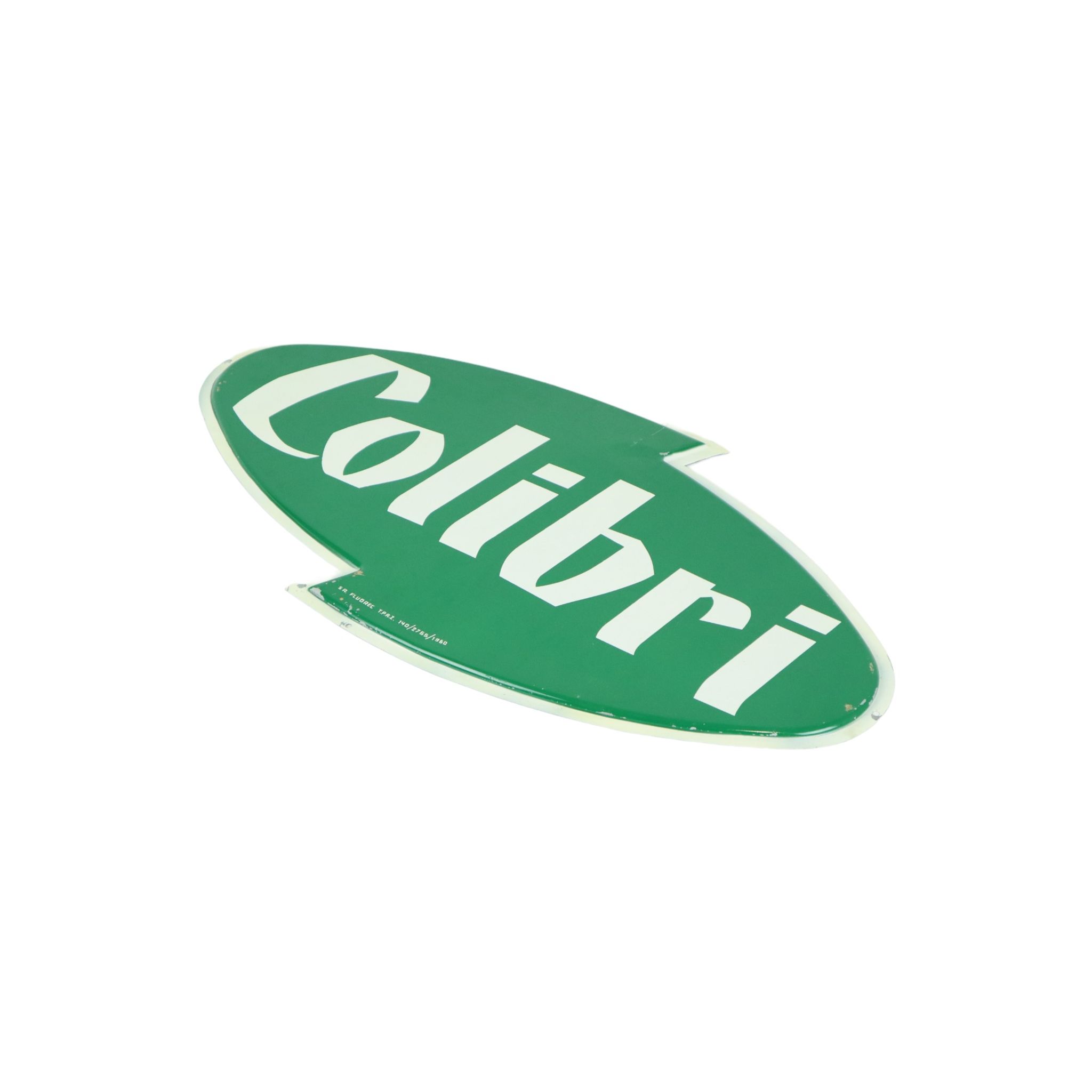 Vintage green advertising sign colibri soft drink advertising sa fluorec 1960