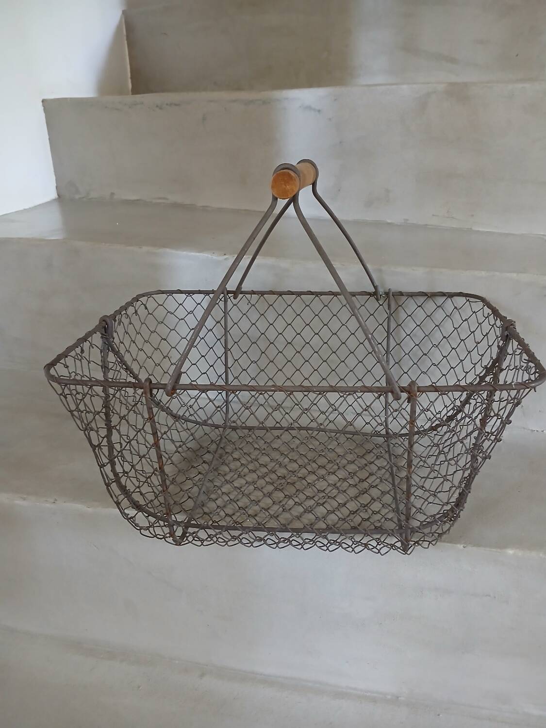 Old metal basket