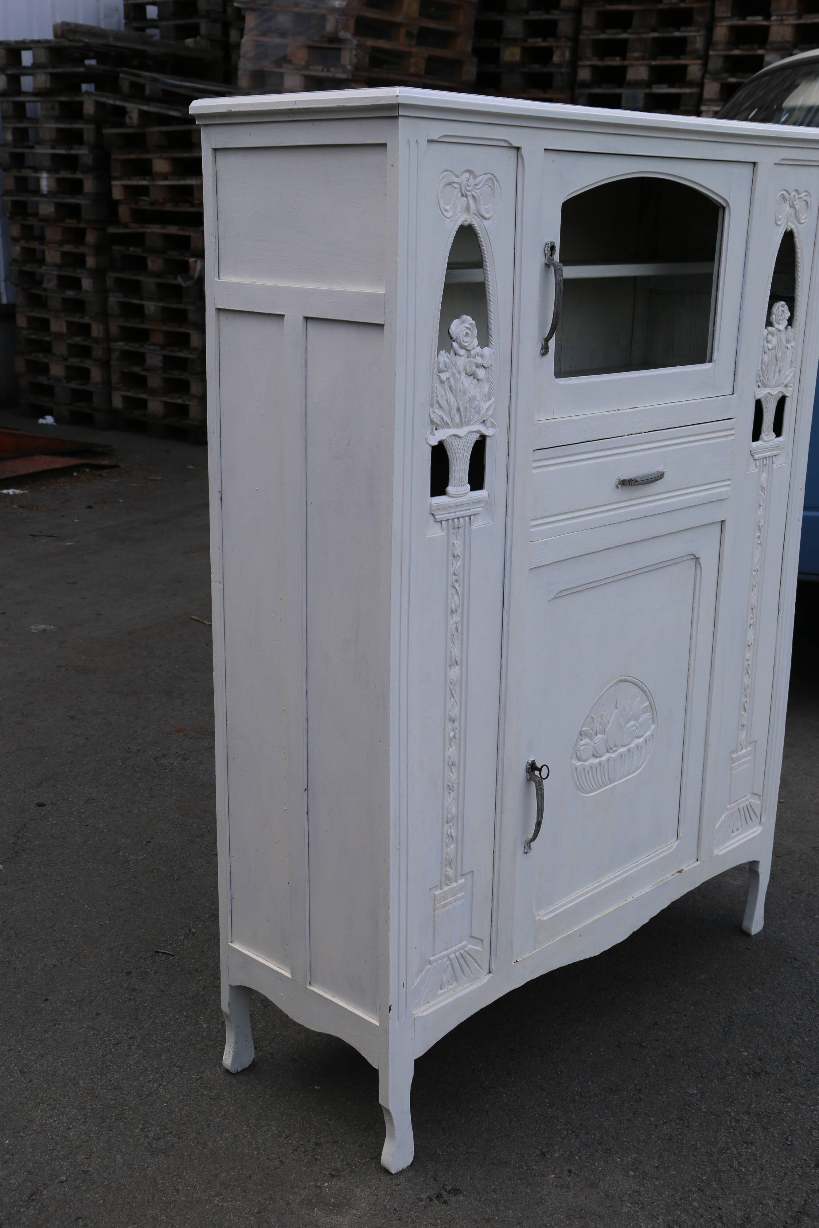 Pretty painted wooden wardrobe