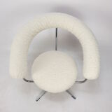 Set of 2 round armchairs, 1970's