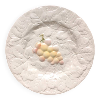 Salins Grape Barbotine Plate 19.5 cm