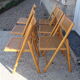 Série de 6 chaises pliantes cannées