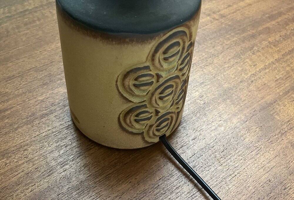 Mid-century Danish studio ceramic table lamp by Frank Keramik, 1960s.
