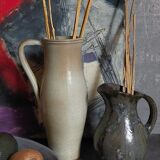 Pichet de potier Art-populaire en terre émaillée ancien