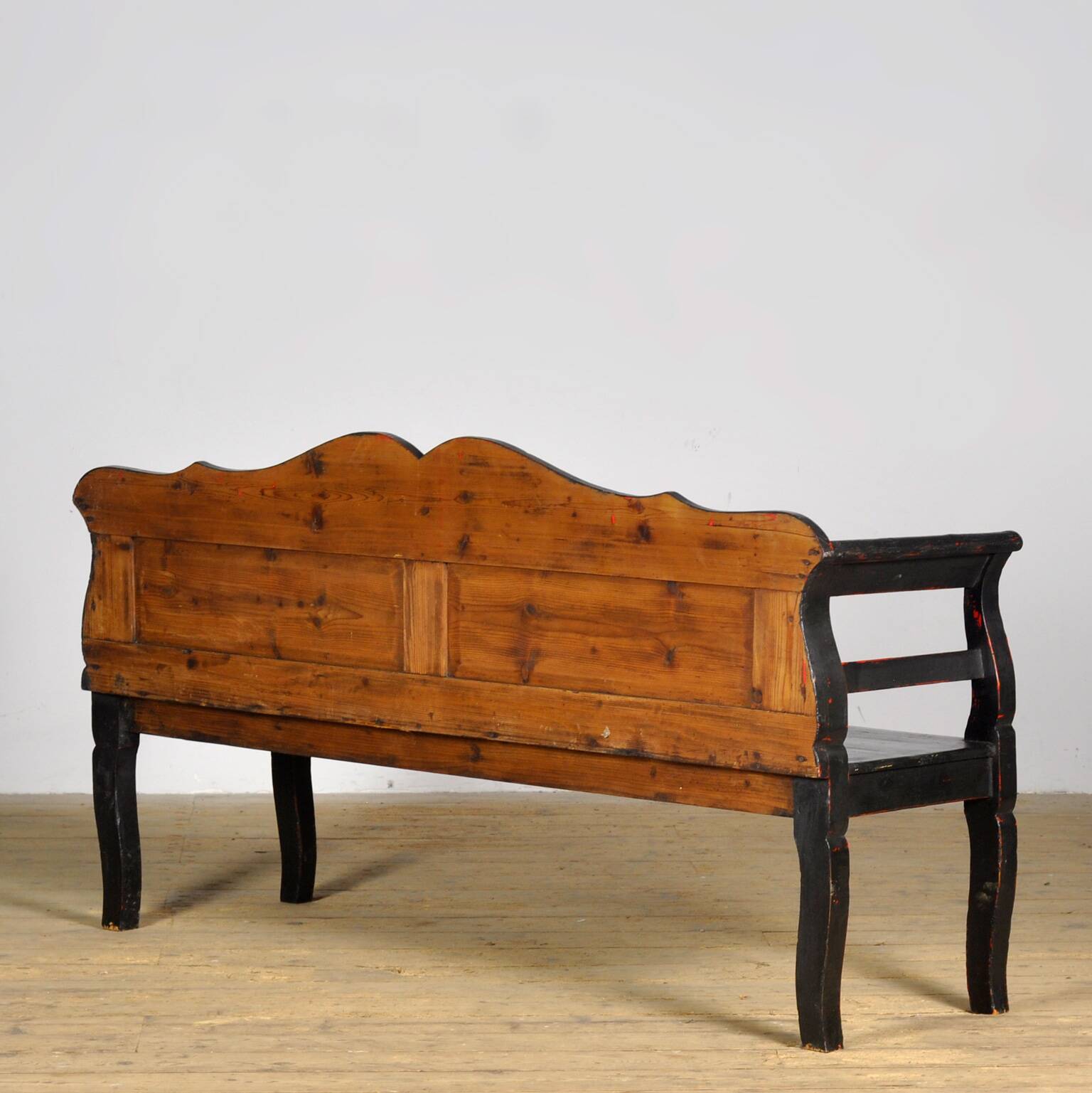Antique pine bench, 1900s