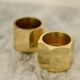 Pair of Swedish brass candlesticks from the mid-century by Inga Bjornsson Fakt